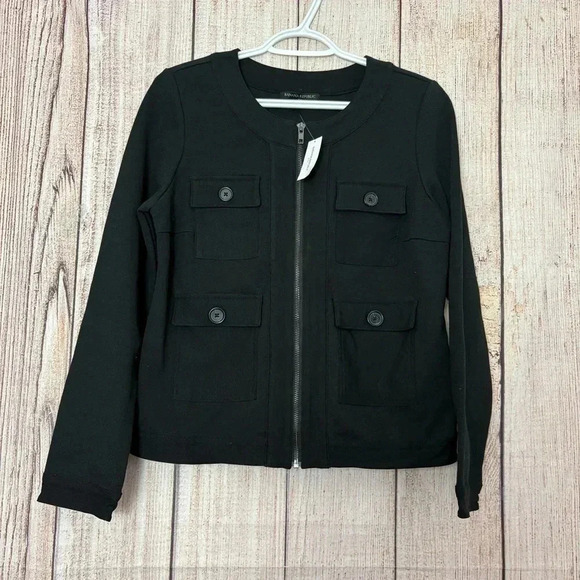 Banana Republic Womens Utility Knit Full zip Jacket size Small - Picture 2 of 10
